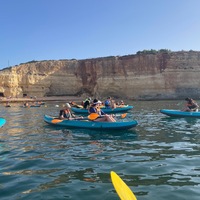 on the water at Praia de Benagil